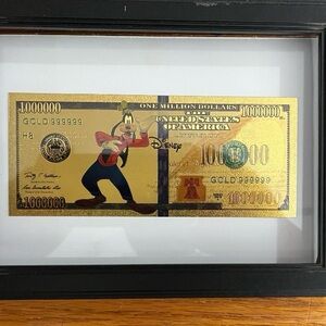 Disney Goofy Gold Collectible Art
